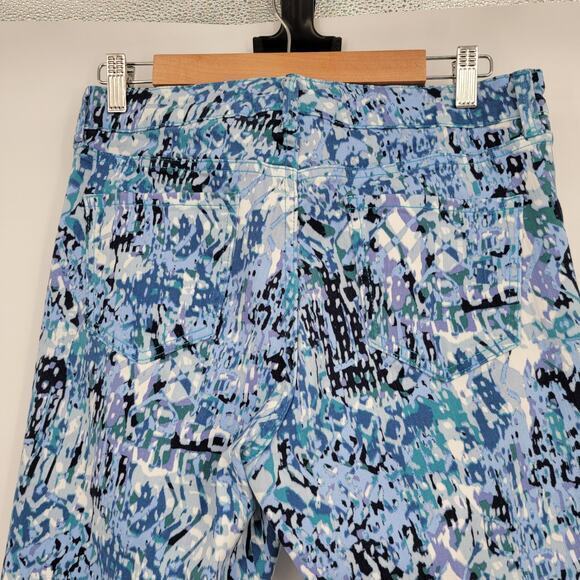 Nine West Women's Chrystie Capri Rolled Cuff Natural‎ Waist Jeans Blue Size 10 - Picture 4 of 12